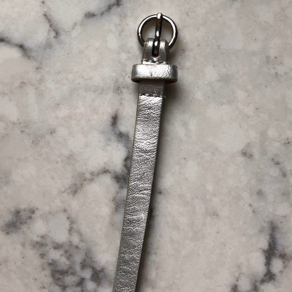 JCREW Skinny Metallic Leather Belt